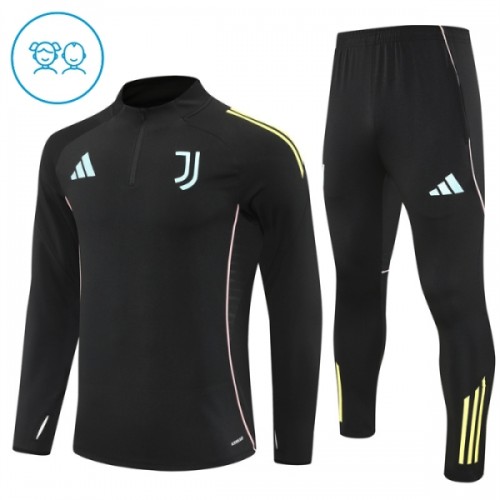 Juventus Training Huppari 2025-26 Neljännes Zip Musta - Lasten Juventus Training Huppari 2025-26 Neljännes Zip Musta - Lasten